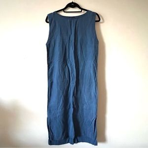 Ilana Kohn midi dress blue 100% linen size M D1
